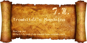 Trombitás Magdolna névjegykártya
