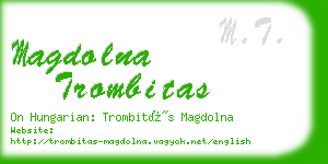 magdolna trombitas business card